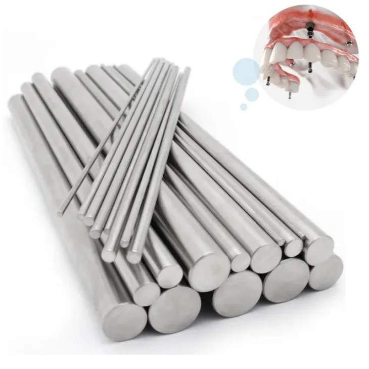 ASTM F136/67 TC4 Ti Rods For Dental Bases Abutment &Bridge